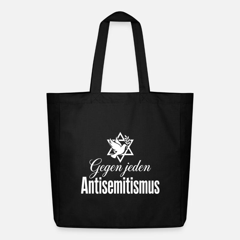 Gegen jeden Antisemitismus - Midweight recycelter Stoffbeutel von Stanley/Stella - Schwarz