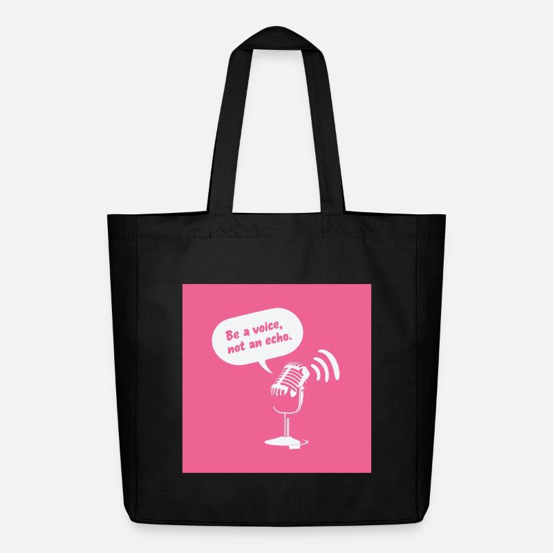 Be a Voice, Not an Echo - Midweight Recycled Tote Bag by Stanley/Stella - black