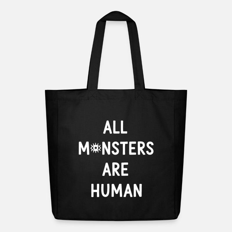 Alle Monster sind Menschen - Midweight recycelter Stoffbeutel von Stanley/Stella - Schwarz