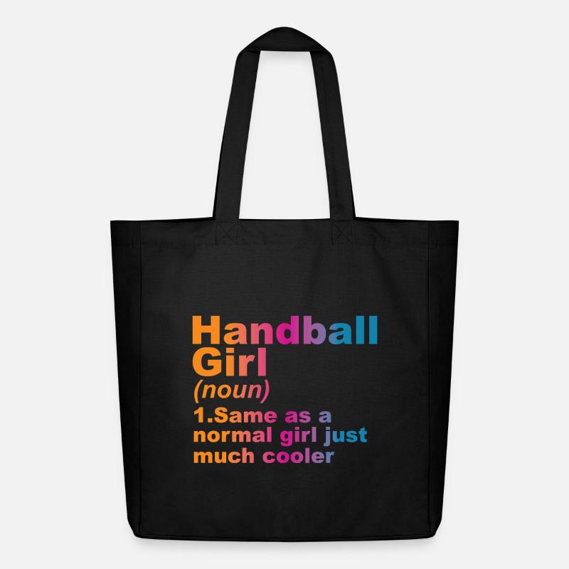 Handball Spielerin - Midweight recycelter Stoffbeutel von Stanley/Stella - Schwarz