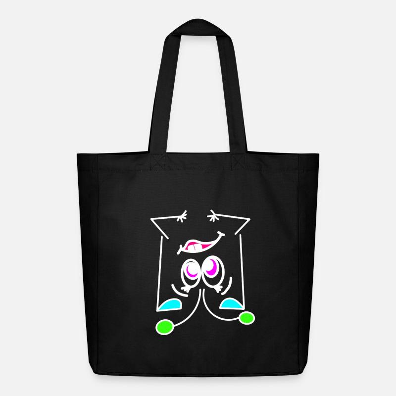 Neon-Mood Flip - Das Umdreh-Gesicht - Midweight recycelter Stoffbeutel von Stanley/Stella - Schwarz