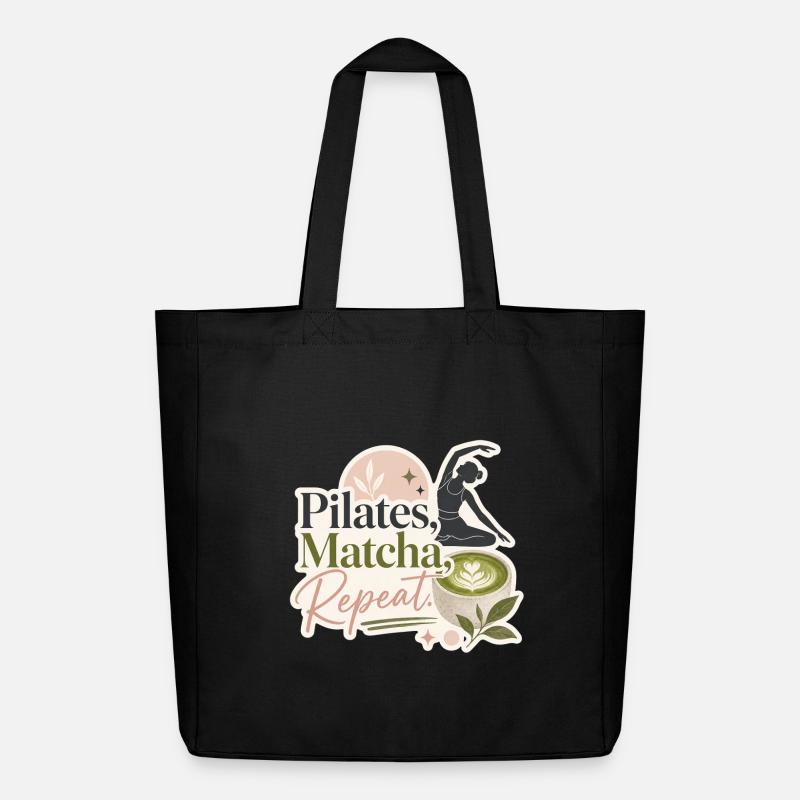 Pilates - Matcha - Répéter - Tote bag Stanley/Stella Midweight recyclé - noir