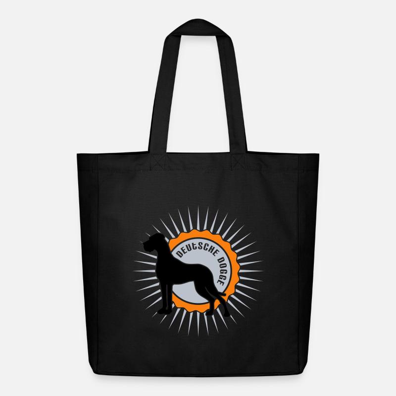 German mastiff stellar script - Midweight Recycled Tote Bag by Stanley/Stella - black