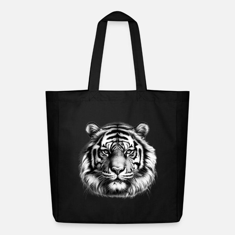 Tiger - Midweight recycelter Stoffbeutel von Stanley/Stella - Schwarz
