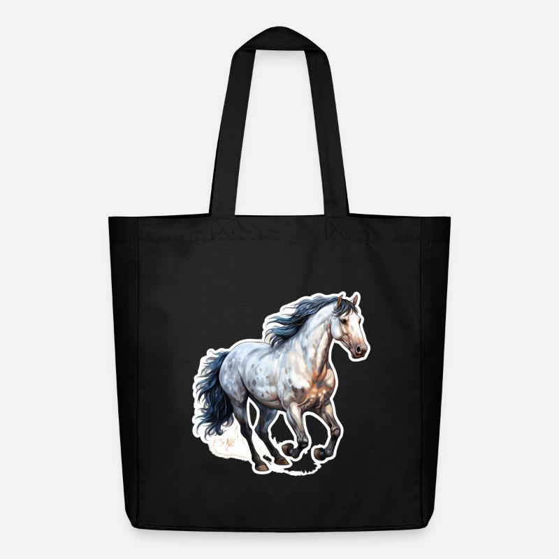 Wildpferd - Midweight recycelter Stoffbeutel von Stanley/Stella - Schwarz