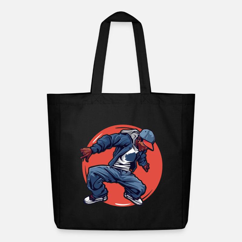 Breakdancing - Midweight Recycled Tote Bag by Stanley/Stella - black