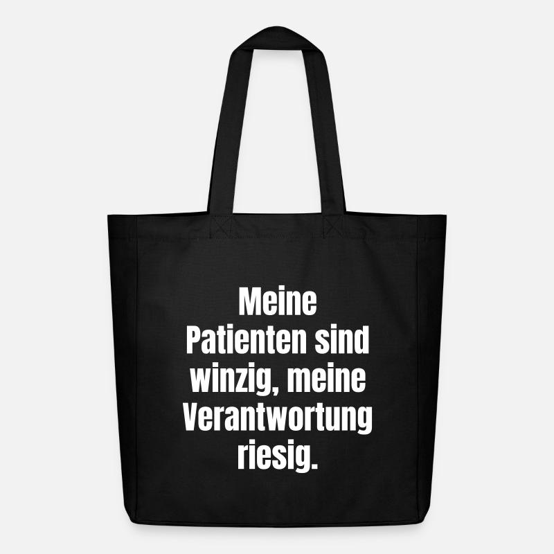 Tiny patients, big responsibility - Midweight Recycled Tote Bag by Stanley/Stella - black