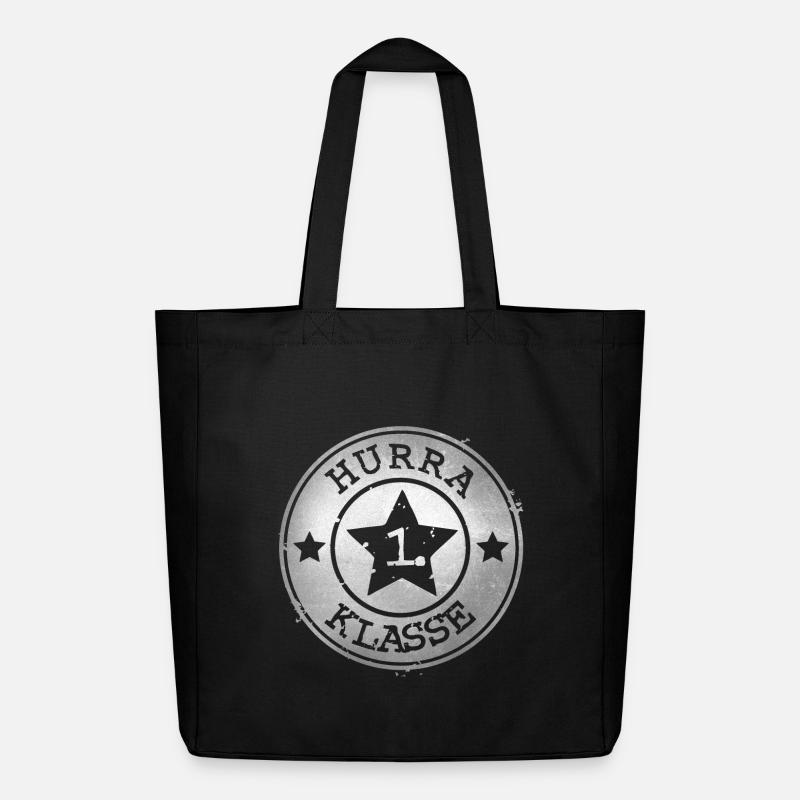 Hurrah 1st Class - Silver Badge with Star - Midweight Recycled Tote Bag by Stanley/Stella - black