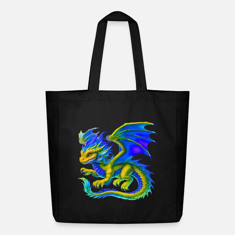 Drache - Midweight recycelter Stoffbeutel von Stanley/Stella - Schwarz