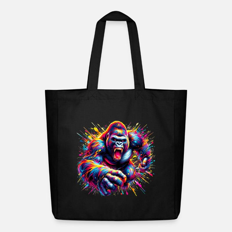 Gorilla - Midweight recycelter Stoffbeutel von Stanley/Stella - Schwarz