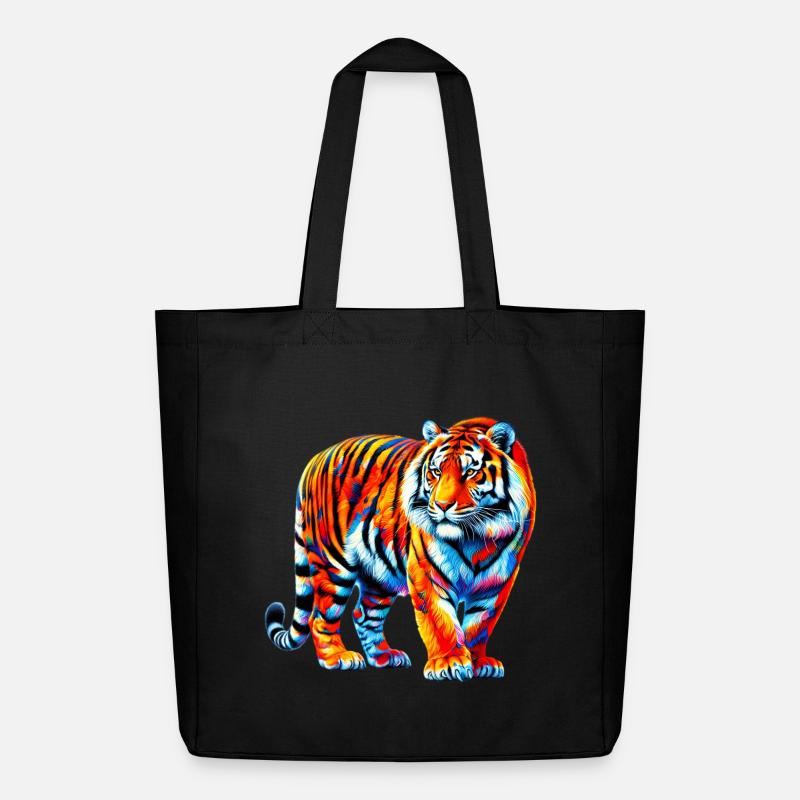 Tiger - Midweight recycelter Stoffbeutel von Stanley/Stella - Schwarz