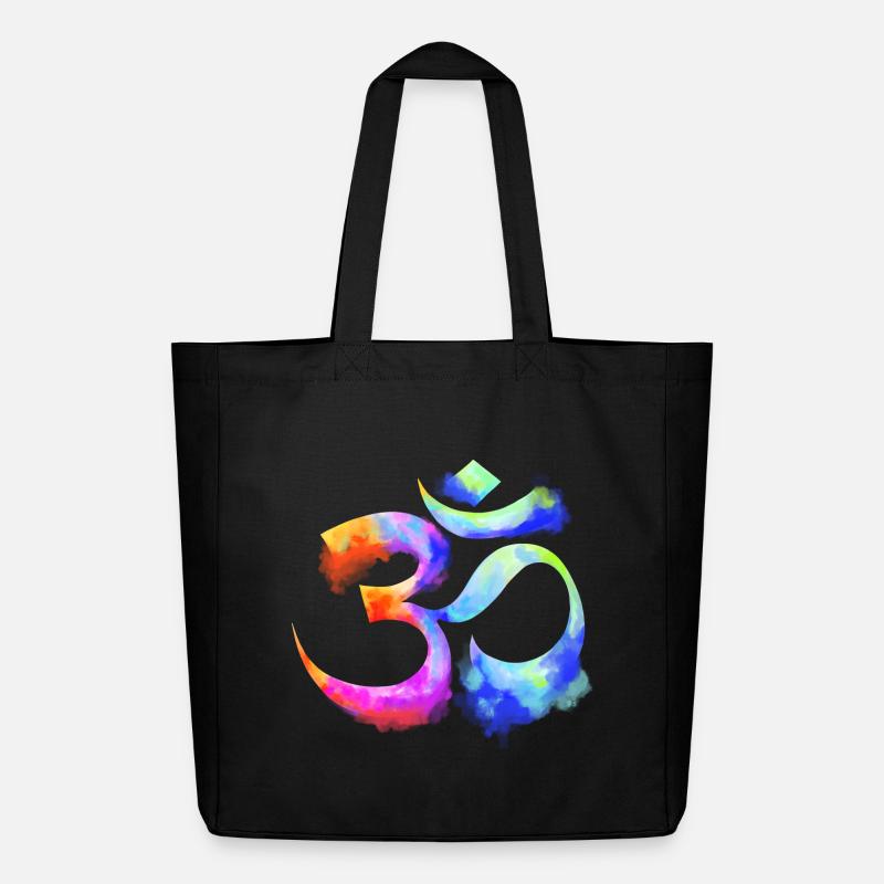 Om arcenciel Aquarell - Midweight recycelter Stoffbeutel von Stanley/Stella - Schwarz
