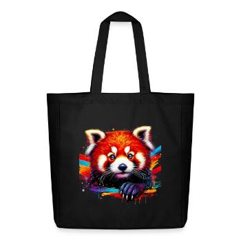 Petit panda - Tote bag Stanley/Stella Midweight recyclé - noir - Devant