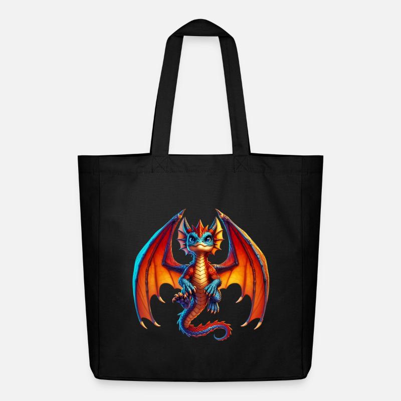 Drache - Midweight recycelter Stoffbeutel von Stanley/Stella - Schwarz
