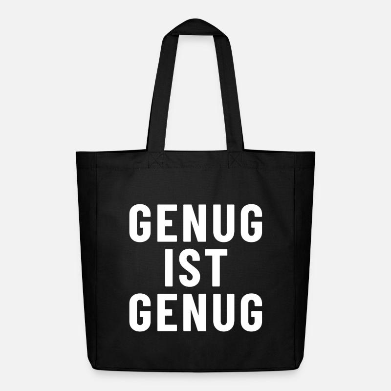 Enough is enough - Midweight Recycled Tote Bag by Stanley/Stella - black