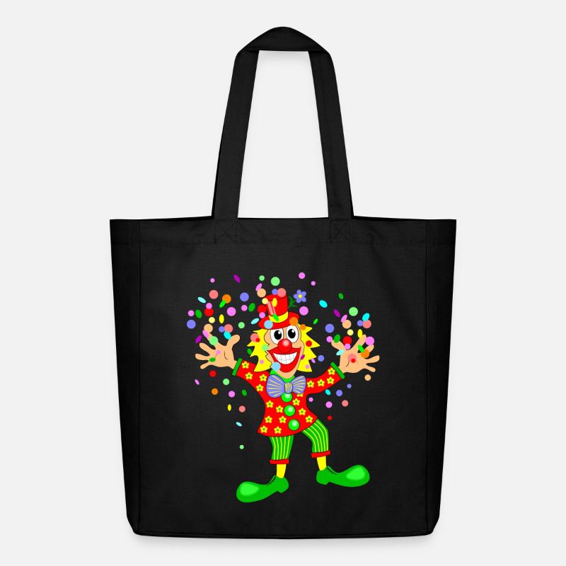 Karneval Clown - Midweight recycelter Stoffbeutel von Stanley/Stella - Schwarz