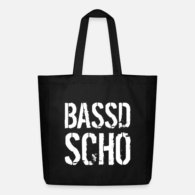 Bassd scho - Midweight recycelter Stoffbeutel von Stanley/Stella - Schwarz
