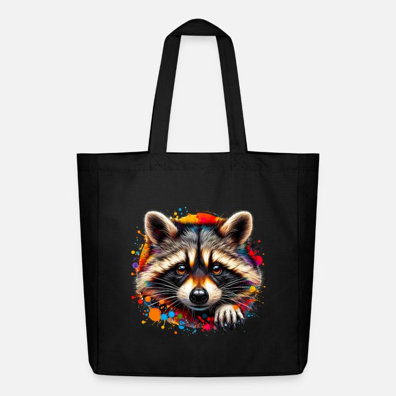 Waschbär - Midweight recycelter Stoffbeutel von Stanley/Stella - Schwarz
