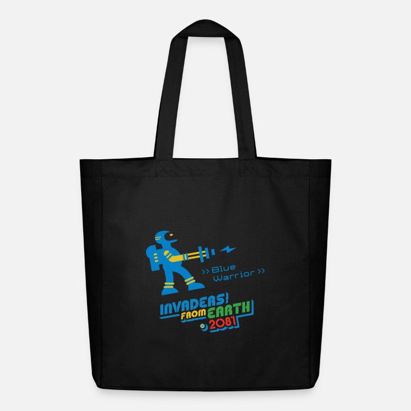 Eindringlinge von der Erde 2081 BLAUER KRIEGER - Midweight recycelter Stoffbeutel von Stanley/Stella - Schwarz