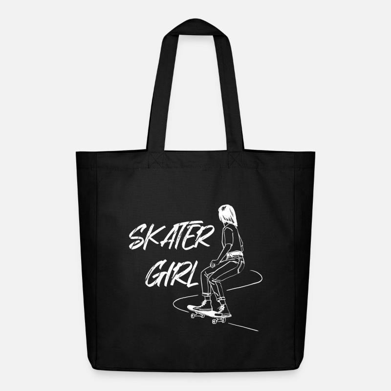 Skater-Mädchen - Midweight recycelter Stoffbeutel von Stanley/Stella - Schwarz