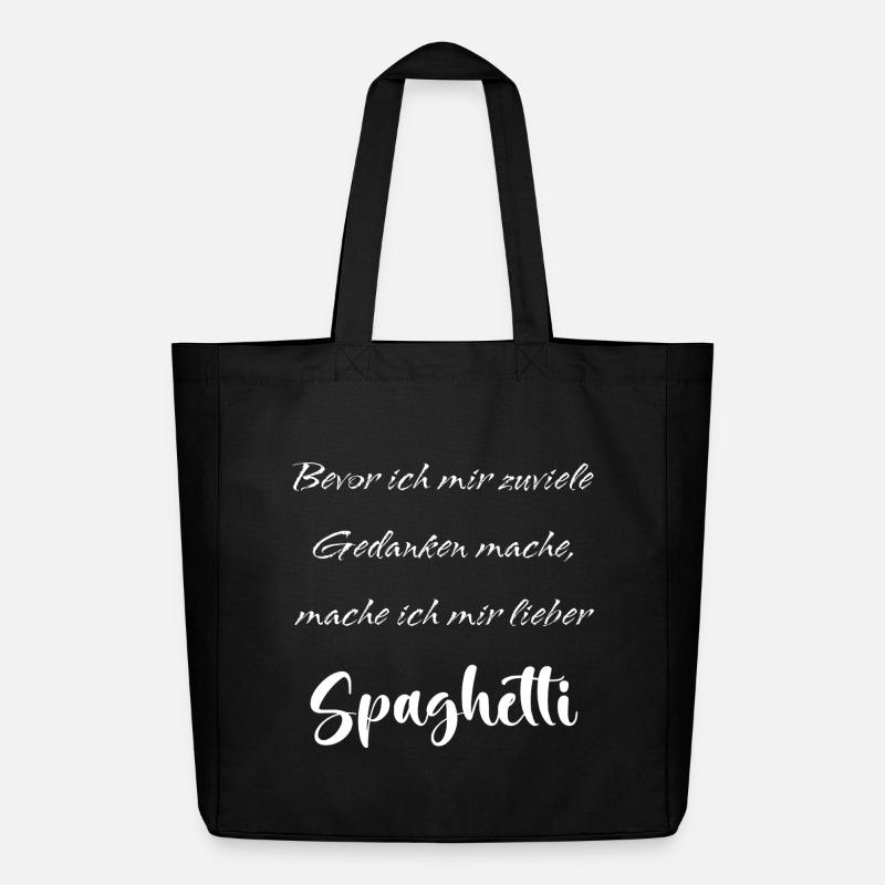 Thought spaghetti - Midweight Recycled Tote Bag by Stanley/Stella - black