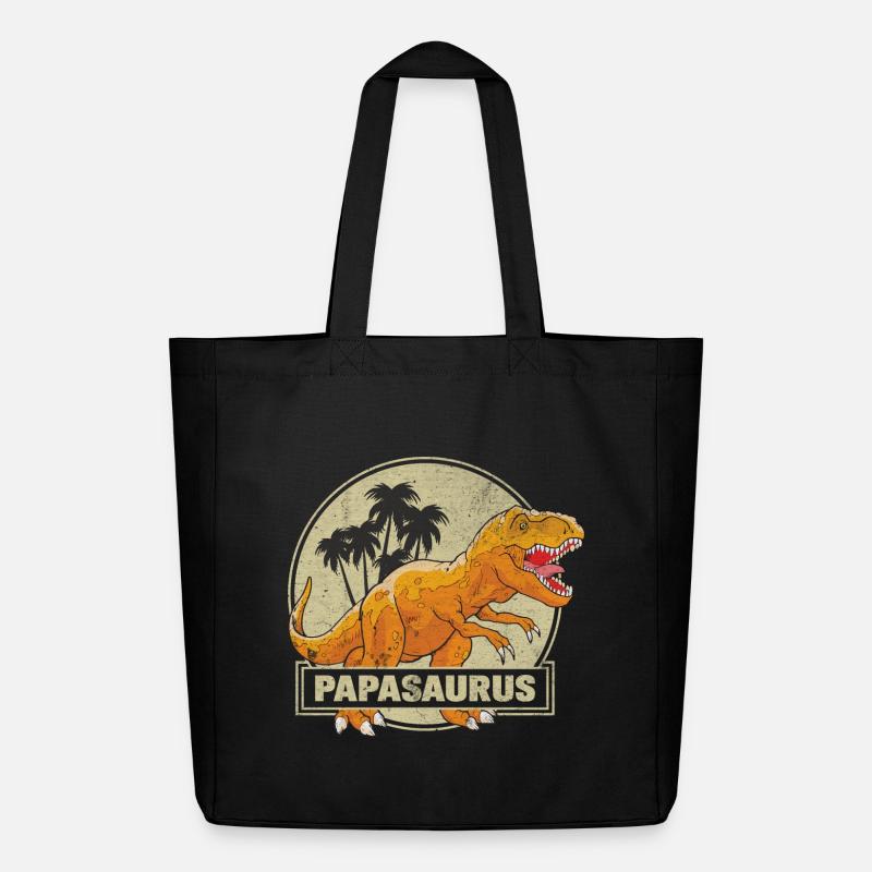 Papasaurus - Midweight recycelter Stoffbeutel von Stanley/Stella - Schwarz