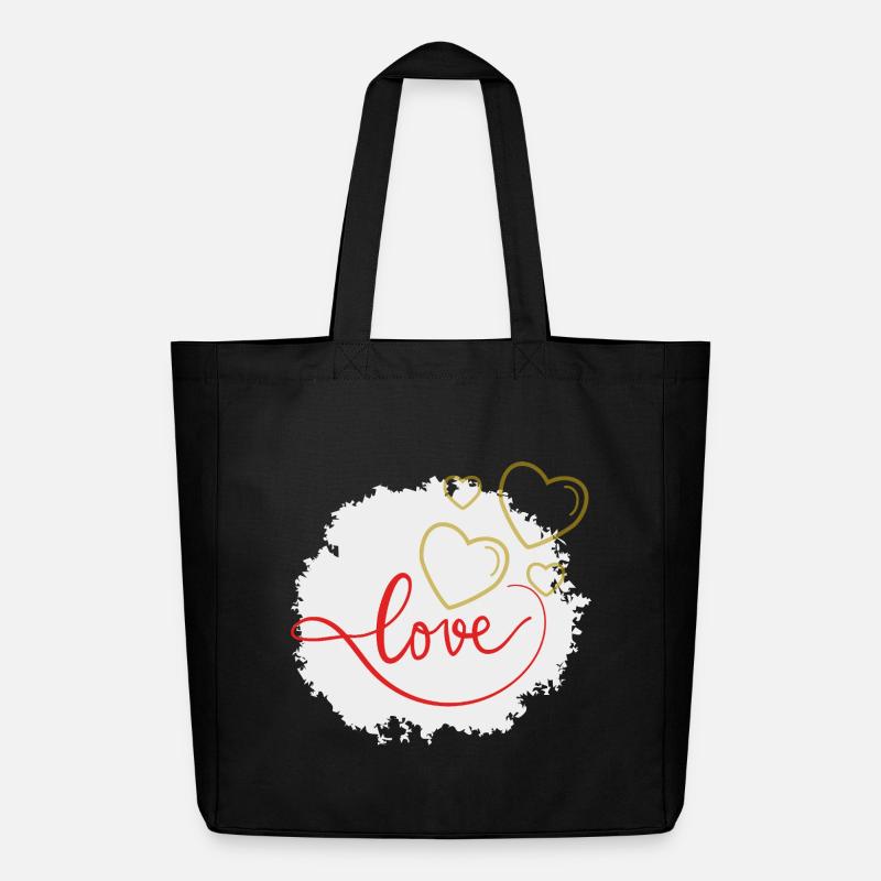 Liebe - Midweight recycelter Stoffbeutel von Stanley/Stella - Schwarz