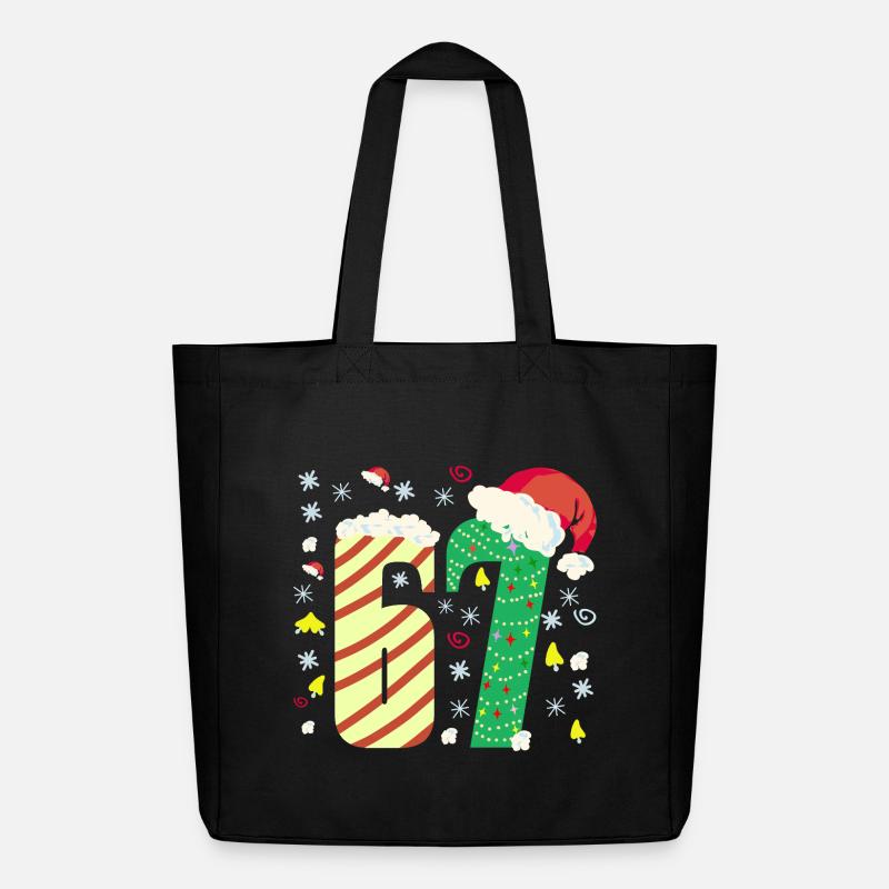 67 Christmas  - Midweight recycelter Stoffbeutel von Stanley/Stella - Schwarz