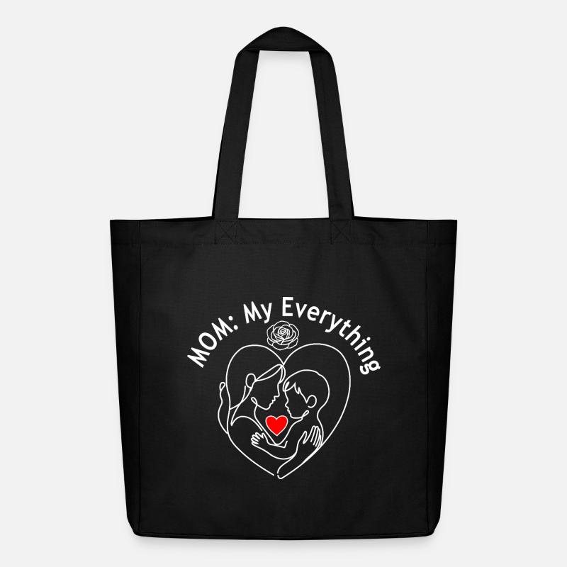 Mein Alles: Mamas Liebe - Midweight recycelter Stoffbeutel von Stanley/Stella - Schwarz