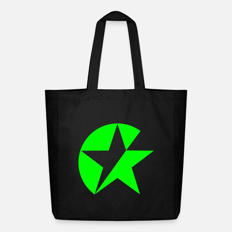 Syndicalistic Star - Midweight recycelter Stoffbeutel von Stanley/Stella - Schwarz