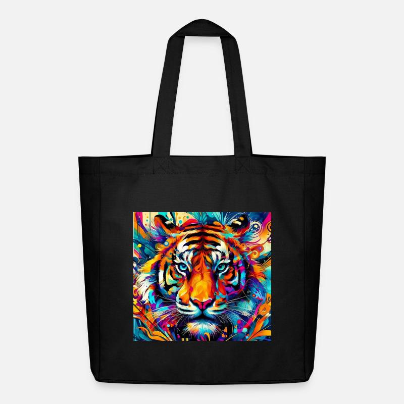 Tiger - Midweight recycelter Stoffbeutel von Stanley/Stella - Schwarz
