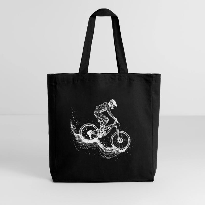 Mountain Biking Drawing Midweight Recycled Tote Bag by Stanley/Stella