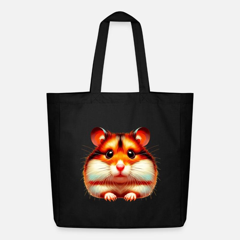 Hamster - Midweight recycelter Stoffbeutel von Stanley/Stella - Schwarz