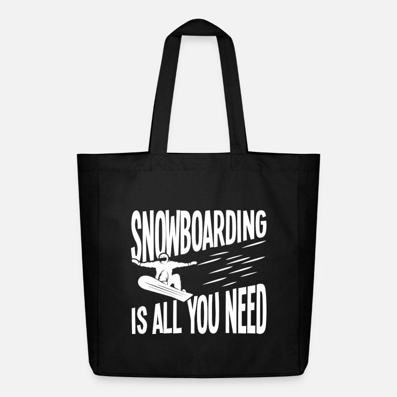 Snowboarden: Alles, was du brauchst - Midweight recycelter Stoffbeutel von Stanley/Stella - Schwarz