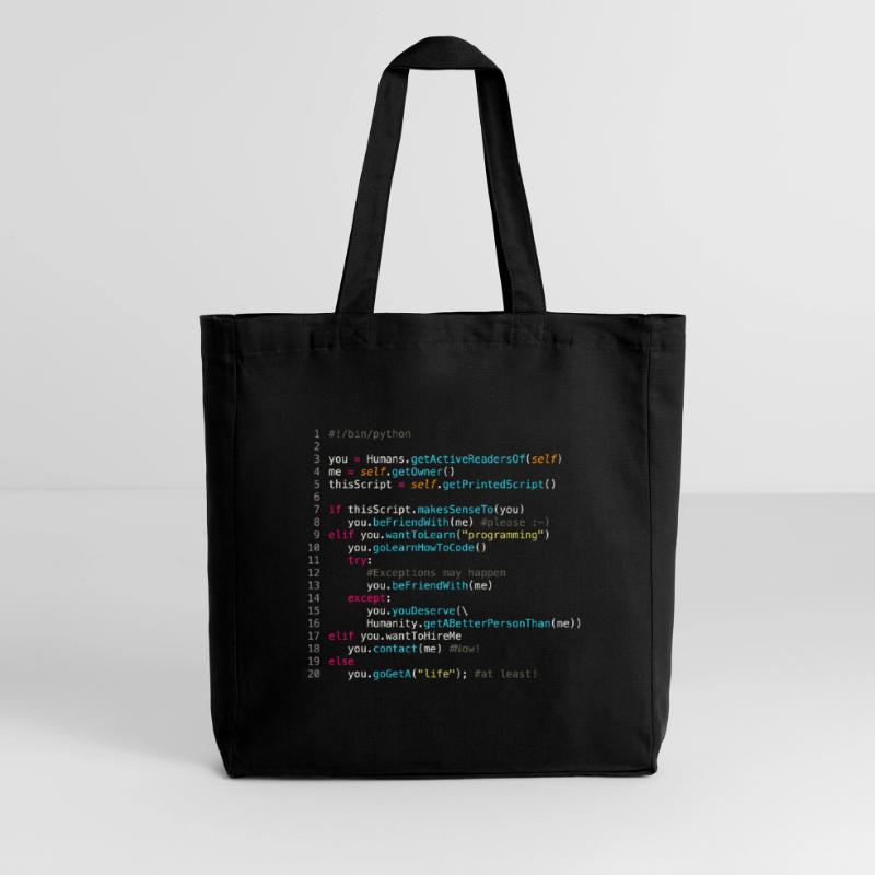 Sei mit Programmierern befreundet (in Python) Midweight recycelter Stoffbeutel von Stanley/Stella