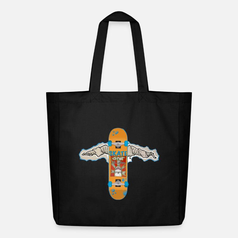 Skateboard wings - Midweight recycelter Stoffbeutel von Stanley/Stella - Schwarz