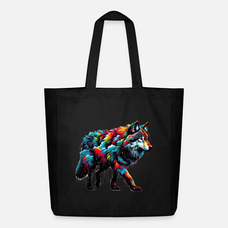 Wolf - Midweight Recycled Tote Bag by Stanley/Stella - black