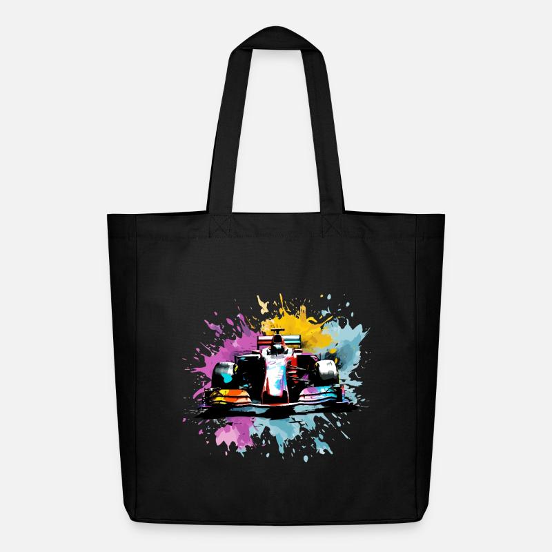 Splash Art coloré Rush Course Car Driver Racing Racing - Tote bag Stanley/Stella Midweight recyclé - noir