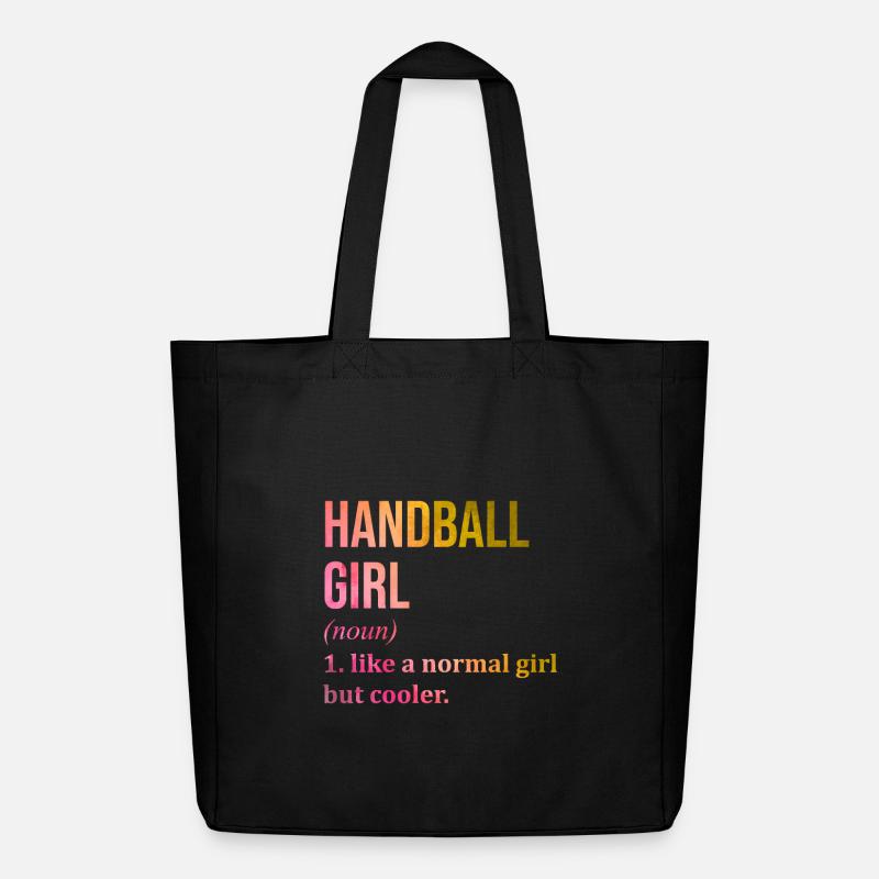 Handball Mädchen Lustiges Zitat - Midweight recycelter Stoffbeutel von Stanley/Stella - Schwarz