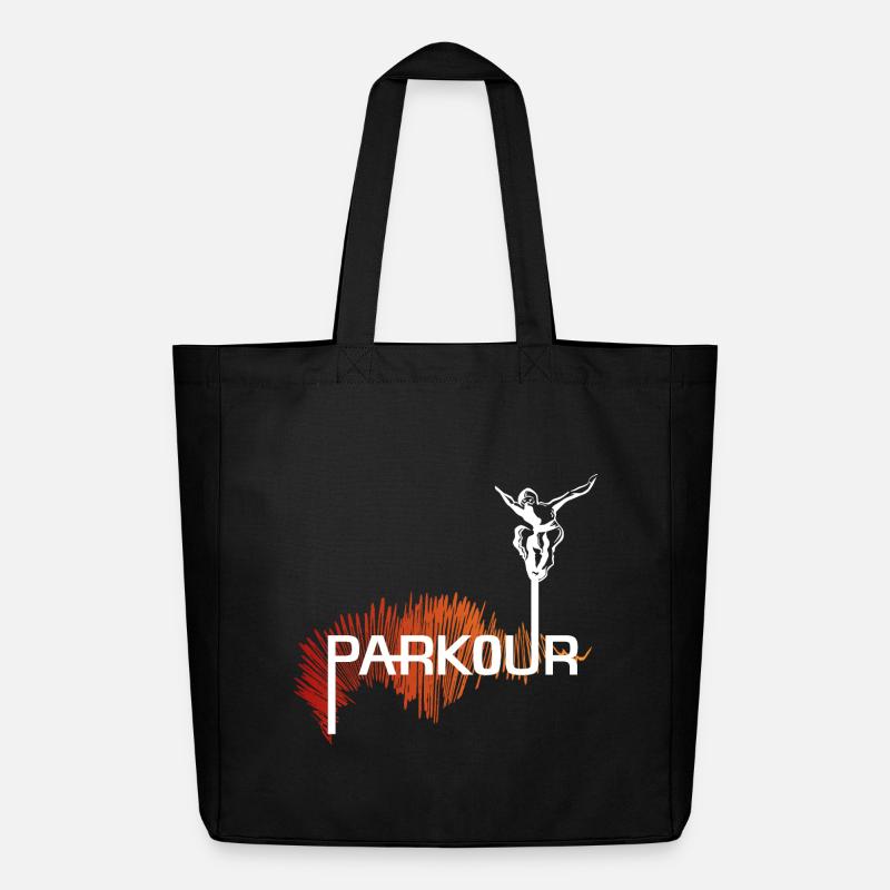 Parkour Ninja - color-white - Midweight recycelter Stoffbeutel von Stanley/Stella - Schwarz