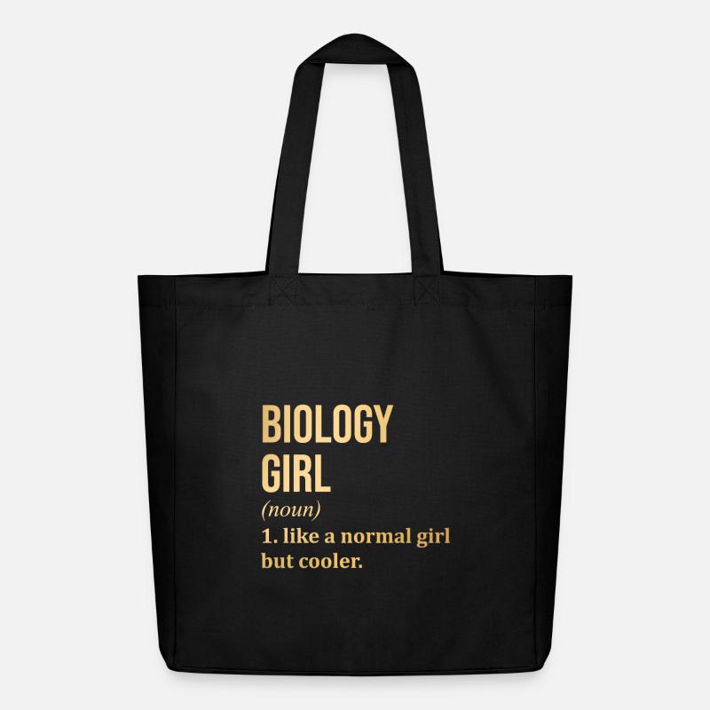 Biologie - Midweight recycelter Stoffbeutel von Stanley/Stella - Schwarz