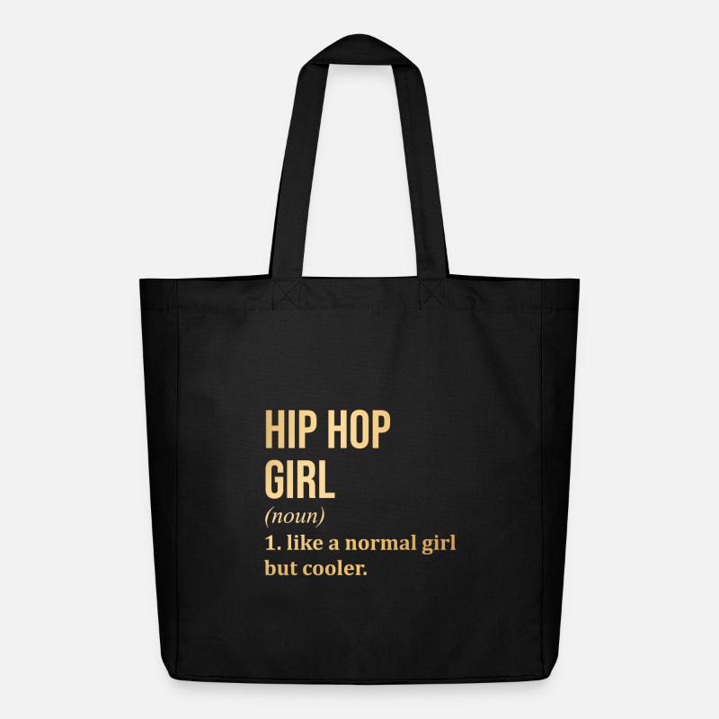 Hip-Hop (Englisch) - Midweight recycelter Stoffbeutel von Stanley/Stella - Schwarz