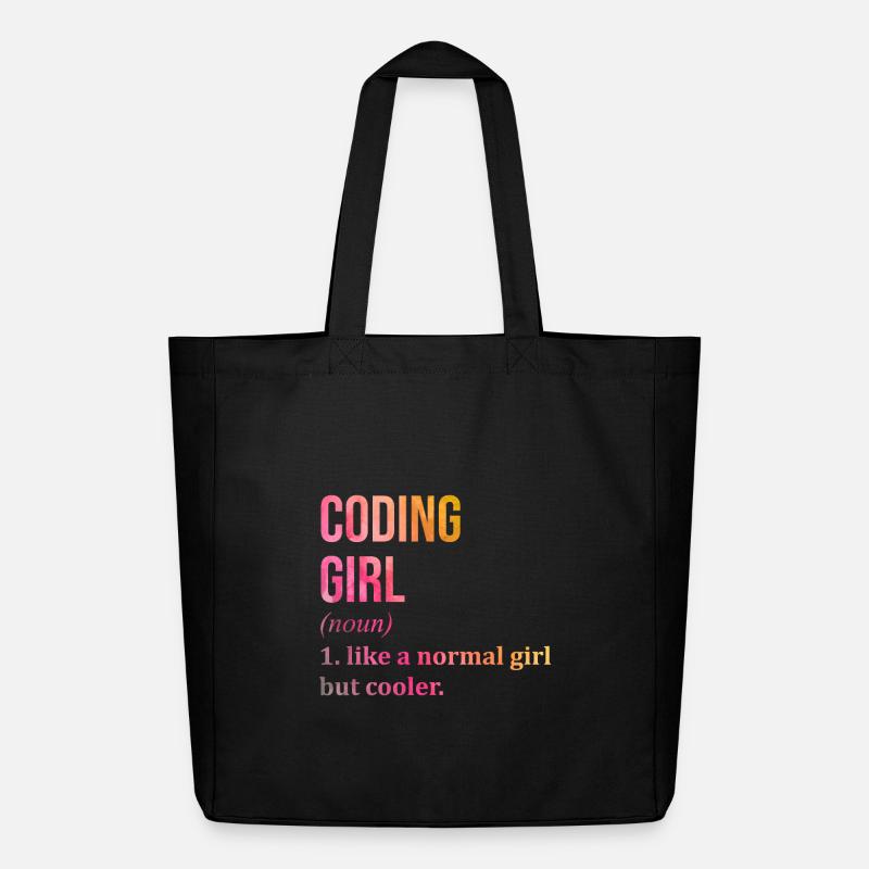 Coding - Midweight Recycled Tote Bag by Stanley/Stella - black