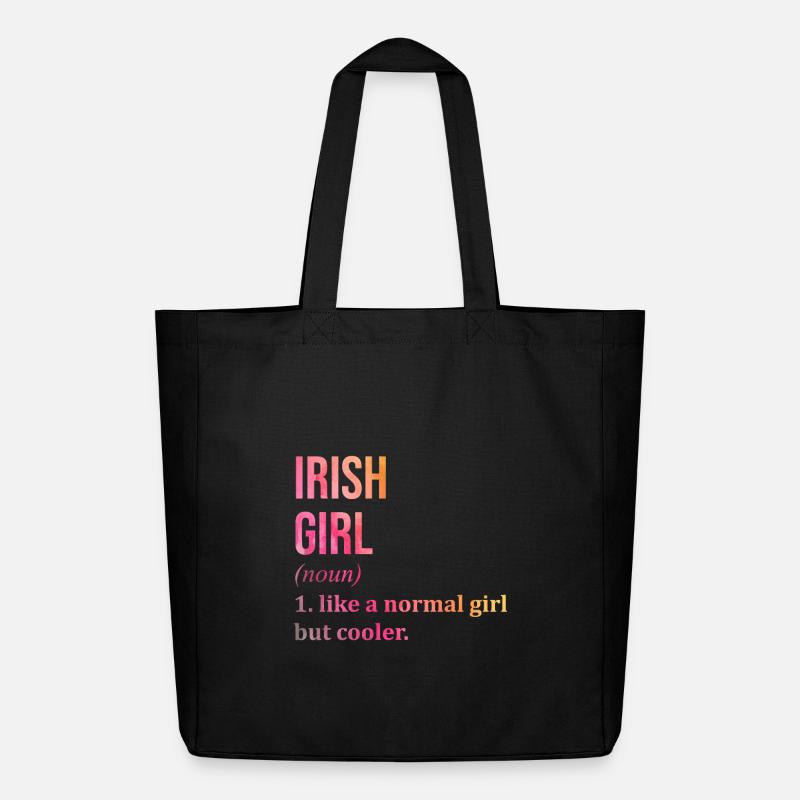 Irland - Midweight recycelter Stoffbeutel von Stanley/Stella - Schwarz
