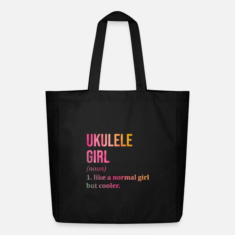 Ukulele - Midweight Recycled Tote Bag by Stanley/Stella - black