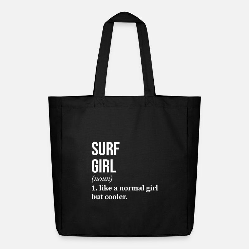 Surfen - Midweight recycelter Stoffbeutel von Stanley/Stella - Schwarz
