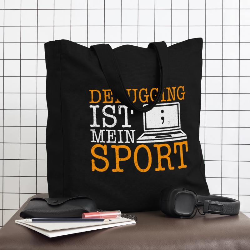 Science Coder DEBUGGING IS MY SPORT FUNNY Midweight Recycled Tote Bag by Stanley/Stella