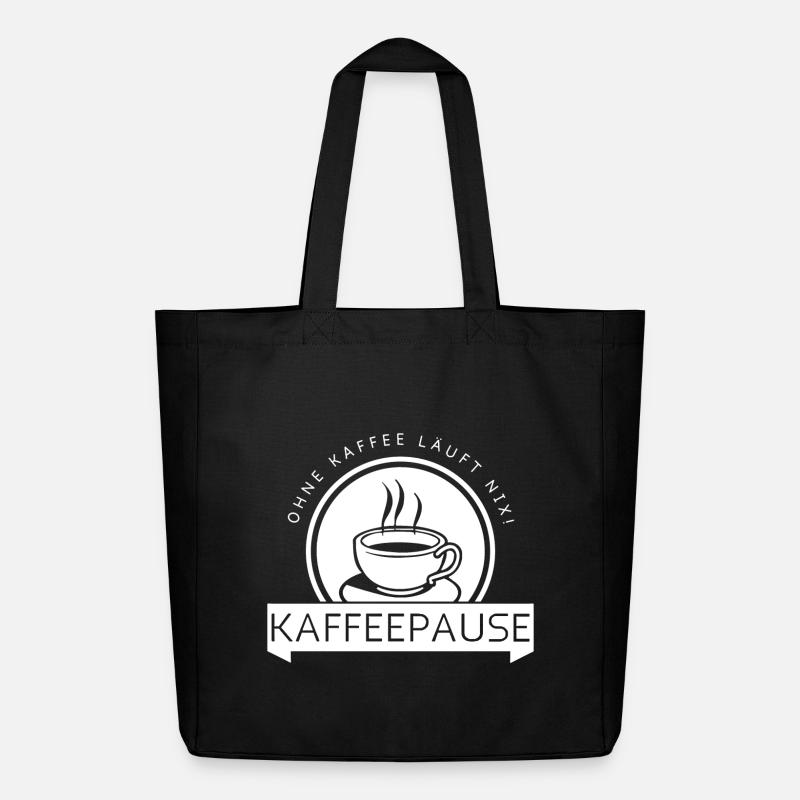 Kaffeepause - weiß - Midweight recycelter Stoffbeutel von Stanley/Stella - Schwarz