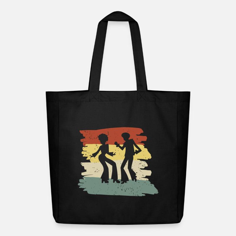 Regenbogen Tanzsilhouette - Midweight recycelter Stoffbeutel von Stanley/Stella - Schwarz