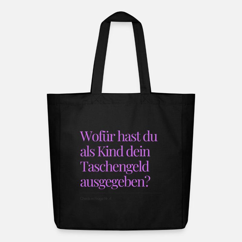 Check-in question no. 4 - Midweight Recycled Tote Bag by Stanley/Stella - black